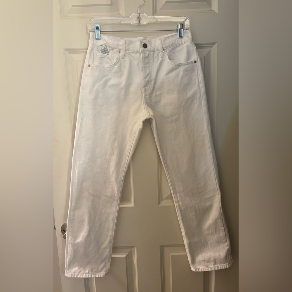 NWT Frame Denim White Le Pixie Slouch Jeans